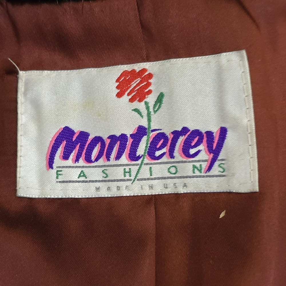 Vintage Monterey Fashions Faux Fur Floor Length Black Coat USA Made Sz 12 Large - Picture 13 of 16